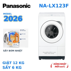 Máy giặt sấy Panasonic NA-LX123FL 2026 12kg/6kg – sấy bơm nhiệt