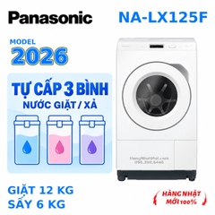 Máy giặt sấy Panasonic NA-LX125F 2026 12kg/6kg – sấy bơm nhiệt, tự cấp 3 ngăn