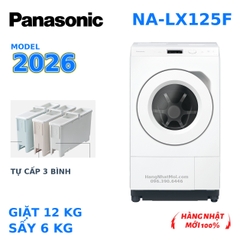 Máy giặt sấy Panasonic NA-LX125F 2026 12kg/6kg – sấy bơm nhiệt, tự cấp 3 ngăn