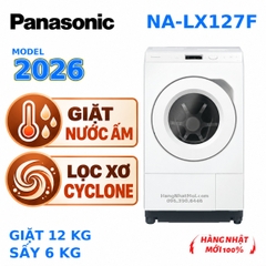 Máy giặt sấy Panasonic NA-LX127F 12 kg/6 kg nội địa Nhật, bơm nhiệt, đời 2026