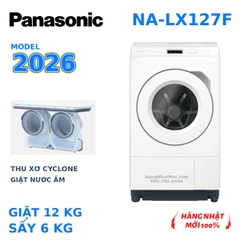 Máy giặt sấy Panasonic NA-LX127F 12 kg/6 kg nội địa Nhật, bơm nhiệt, đời 2026