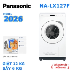 Máy giặt sấy Panasonic NA-LX127F 12 kg/6 kg nội địa Nhật, bơm nhiệt, đời 2026
