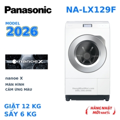 Máy giặt sấy Panasonic NA-LX129F 12 kg/6 kg nội địa Nhật, bơm nhiệt, nanoe X, đời 2026