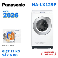 Máy giặt sấy Panasonic NA-LX129F 12 kg/6 kg nội địa Nhật, bơm nhiệt, nanoe X, đời 2026