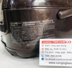 Nồi cơm điện cao tần áp suất Zojirushi NP-RJ05 0.5L màu nâu sản xuất 2015 - bảo hành 12 tháng