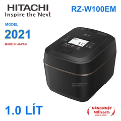 Hitachi RZ-W100EM 1,0 lít màu đen, model 2021, MADE IN JAPAN — Sản xuất tại Nhật Bản, kèm cờ Nhật.