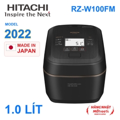 Hitachi RZ-W100FM 1,0 lít màu đen, model 2022, MADE IN JAPAN — Sản xuất tại Nhật Bản, kèm cờ Nhật.