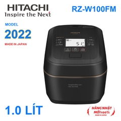 Hitachi RZ-W100FM 1,0 lít màu đen, model 2022, MADE IN JAPAN — Sản xuất tại Nhật Bản, kèm cờ Nhật.
