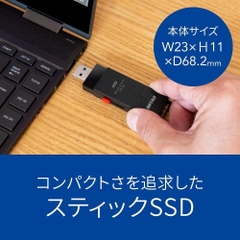 Ổ Cứng Di Động SSD Siêu nhỏ Chính Hãng Buffalo USB3.2 Gen2 SSD-PUT2.0U3B- Nội Địa Nhật