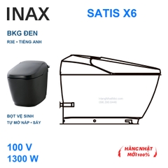 Bồn cầu thông minh INAX SATIS X6 BKG đen nguyên bộ với điều khiển R3E tiếng Anh 100V