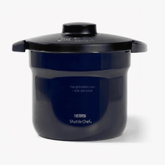 Toàn thân nồi ủ Thermos KBJ-4502 NVY màu xanh navy với nắp bình giữ nhiệt