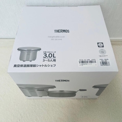 Hộp Thermos KBK-3003 ghi dung tích 3 lít, màuCLR và mãJAN của phiên bản