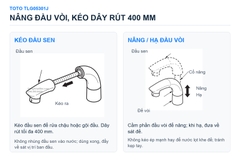 Nâng hạ và kéo đầu vòi TOTO TLG05301J