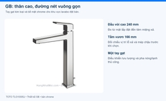 TOTO TLG10305J – GB: thân cao, đường nét vuông gọn