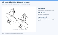 TOTO TLG11305J – Nút nhấn điều khiển đóng/mở xả chậu