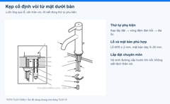 TOTO TLG11305J – Kẹp cố định vòi từ mặt dưới bàn