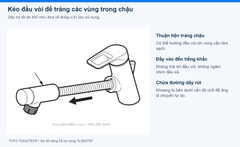 TOTO TLN32TEFR – Kéo đầu vòi để tráng các vùng trong chậu