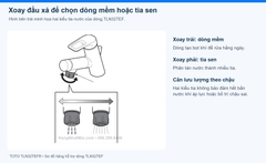 TOTO TLN32TEFR – Xoay đầu xả để chọn dòng mềm hoặc tia sen