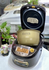 Nồi cơm điện cao tần áp suất IH Zojirushi NP-ZC10KS màu nâu 1.0 lít - Date2018 - Xoong tráng Platinum đẹp 96% _ MADE IN JAPAN