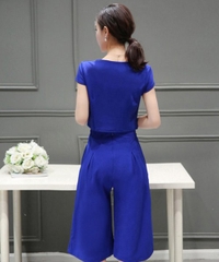 Đầm công sở cao cấp màu xanh