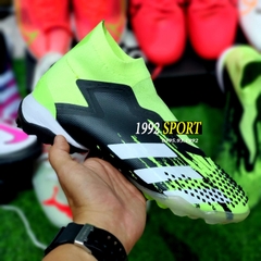 Giày Bóng Đá Adidas Predator 20+ Đen Vạch Trắng Mũi Xanh Lá TF