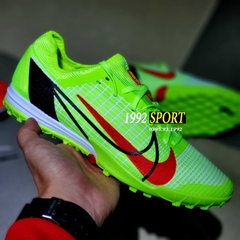 Giày Bóng Đá Nike MercurialX Xanh Lá Vạch Đen Lưỡi Gà Liền TF