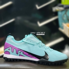 Giày Bóng Đá Nike Mercurial Vapor 15 Pro Xanh Ngọc Vạch Đen Cổ Lửng TF