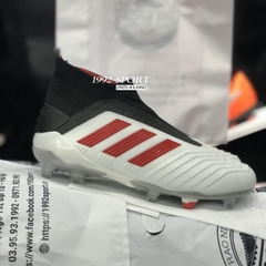 Giày Bóng Đá Adidas Predator 19+ Trắng Vạch Đỏ FG