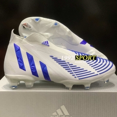 Giày Bóng Đá TQ Adidas Predator Edge.3 Trắng Vạch Xanh Biển HQ FG