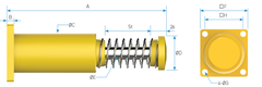 Bộ giảm chấn/ Shock absorber KHS90-50 KOBA