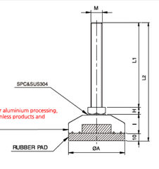 Chân tăng chỉnh chịu lực A-MALR/A-MALSR series