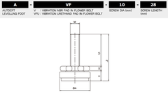 Chân tăng chỉnh chịu lực A-VF/A-VFU series