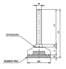 Chân tăng chỉnh chịu lực A-MR/A-MSR series