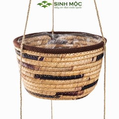 Chậu cây trang trí 2 tầng, giỏ lục bình trồng cây, decor studio - M1010