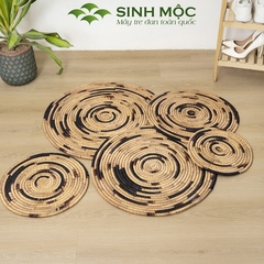 Đĩa treo tường trang trí phòng khách, phòng làm việc, miếng lót lục bình, decor trang trí Sinh Mộc - M2008