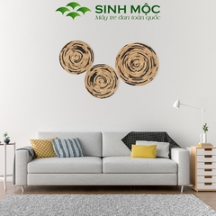 Đĩa treo tường trang trí phòng khách, phòng làm việc, miếng lót lục bình, decor trang trí Sinh Mộc - M2008