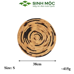 Đĩa treo tường trang trí phòng khách, phòng làm việc, miếng lót lục bình, decor trang trí Sinh Mộc - M2008