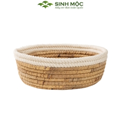 {Giá rẻ} Khay lục bình miệng cotton, ổ mèo lục bình, khay decor đựng đồ cá nhân - M1001