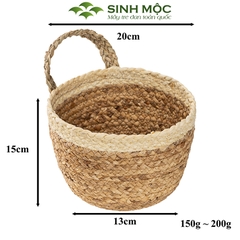 Giỏ bèo trồng cây siêu dễ thương, decor lục bình để bàn, treo tường - M1006