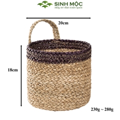 Giỏ cói, giỏ mây tre đan, giỏ cói trồng cây, Decor đựng đồ - M1005