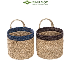 Giỏ cói, giỏ mây tre đan, giỏ cói trồng cây, Decor đựng đồ - M1005