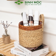 Giỏ cói trồng cây, giỏ cói đựng đồ, giỏ mây tre đan thân thiện với môi trường - M1004