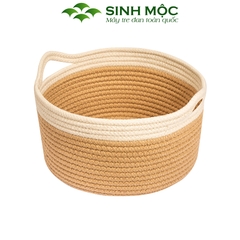 Giỏ quần áo có quai tiện dụng, giỏ cotton đựng đồ đa năng - M1032