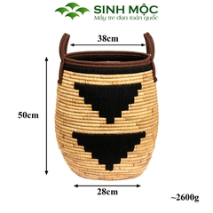Giỏ đựng đồ đa năng, giỏ lục bình cao cấp, chậu cây trang trí phong cách vintage Sinh Mộc - M1027