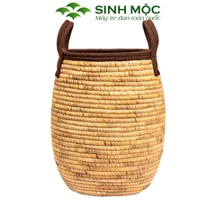 Giỏ đựng đồ đa năng, giỏ lục bình cao cấp, chậu cây trang trí phong cách vintage Sinh Mộc - M1027