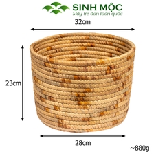 Giỏ đựng đồ đa năng, giỏ lục bình, chậu cây trang trí, decor lục bình, decor phòng khách Sinh Mộc - M1015