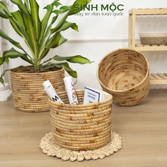 Giỏ đựng đồ đa năng, giỏ lục bình, chậu cây trang trí, decor lục bình, decor phòng khách Sinh Mộc - M1015
