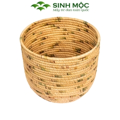 [Xuất khẩu] Giỏ lục bình cao cấp, giỏ đựng đồ đa năng, decor lục bình, chậu cây trang trí Sinh Mộc - M1018