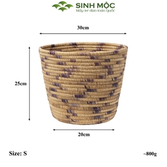Giỏ lục bình đa năng, giỏ đựng đồ, giỏ trồng cây, decor giỏ bèo Sinh Mộc - M1034