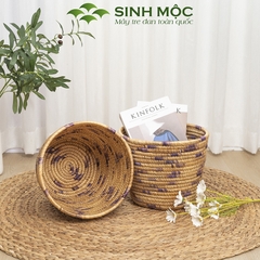 Giỏ lục bình đa năng, giỏ đựng đồ, giỏ trồng cây, decor giỏ bèo Sinh Mộc - M1034